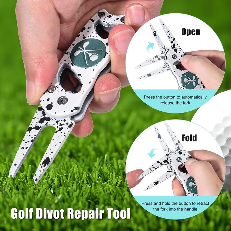SYNATANA Golf Divot Repair Tool, 3 in 1 Compact Ball Marker Divot Tool, Foldable Golf Divot Tool for Repair & Maintain Green, Golf Essential, Ideal Gift for Golf Enthusiasts - Image 3